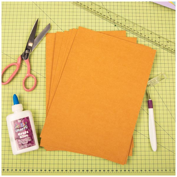 Simply Made Crafts A4 Fabric Paper Kraft Finish | Pack of 6