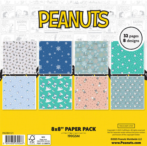 Peanuts 8 x 8 Paper Pack Snow Drift | Winter Break