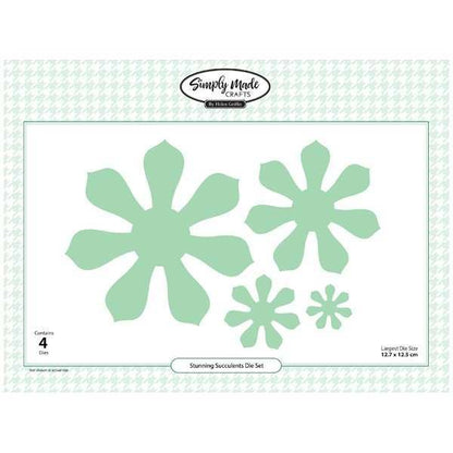 Simply Made Crafts Die Set Stunning Succulents Set of 4 | Botanical Collection