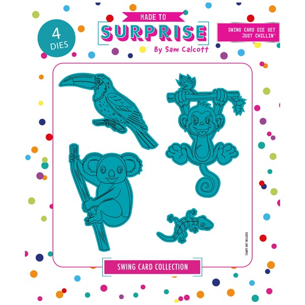 Made To Surprise Die Set Just Chillin' Outline by Sam Calcott | Set of 4