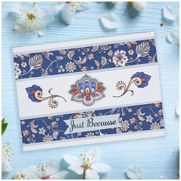 Card Making Magic 5in x 7in Patterned Paper Pack Paisley Dreams 190gsm | 24 Sheets