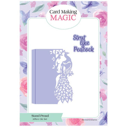 Card Making Magic Die Set Just Peacocks Stand Proud | Set of 3