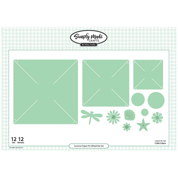 Simply Made Crafts Die Set Summer Paper Pin Wheels Set of 12 | A Very British Summer Collection