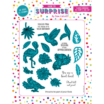 Made to Surprise A5 Stamp and Die Set FLAMIN-GOrgeous | Glide & Slide