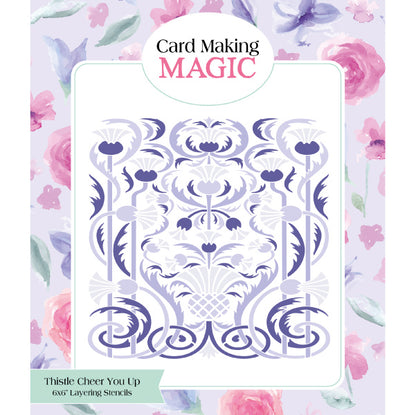 Card Making Magic Layering Stencil Set Thistle Do! Thistle Cheer You Up | 6in x 6in