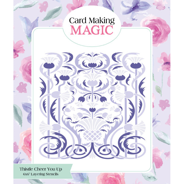 Card Making Magic Layering Stencil Set Thistle Do! Thistle Cheer You Up | 6in x 6in