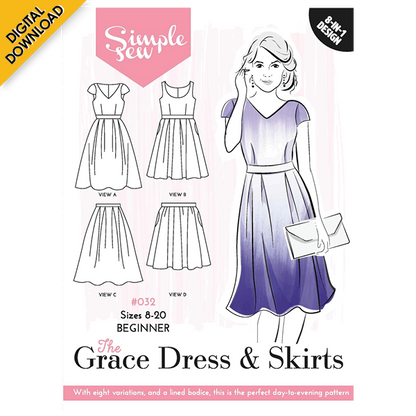 Digital Download | Simple Sew Grace Dress & Skirts Sewing Pattern