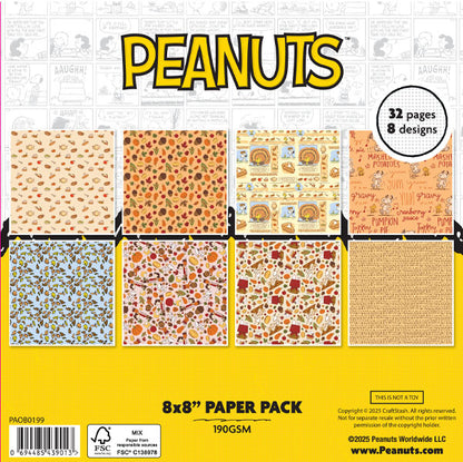 Peanuts 8 x 8 Paper Pack Fall Is Here | Chill Out & Be Thankful