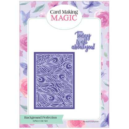 Card Making Magic Cover Plate Die Set Just Peacocks Background Perfection | Set of 5