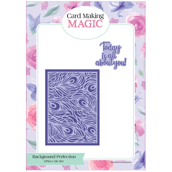 Card Making Magic Cover Plate Die Set Just Peacocks Background Perfection | Set of 5
