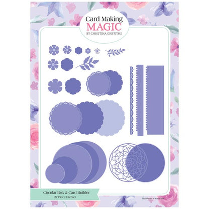 Card Making Magic Die Set Circular Box & Card Builder Set of 27 | Circular Box Collection