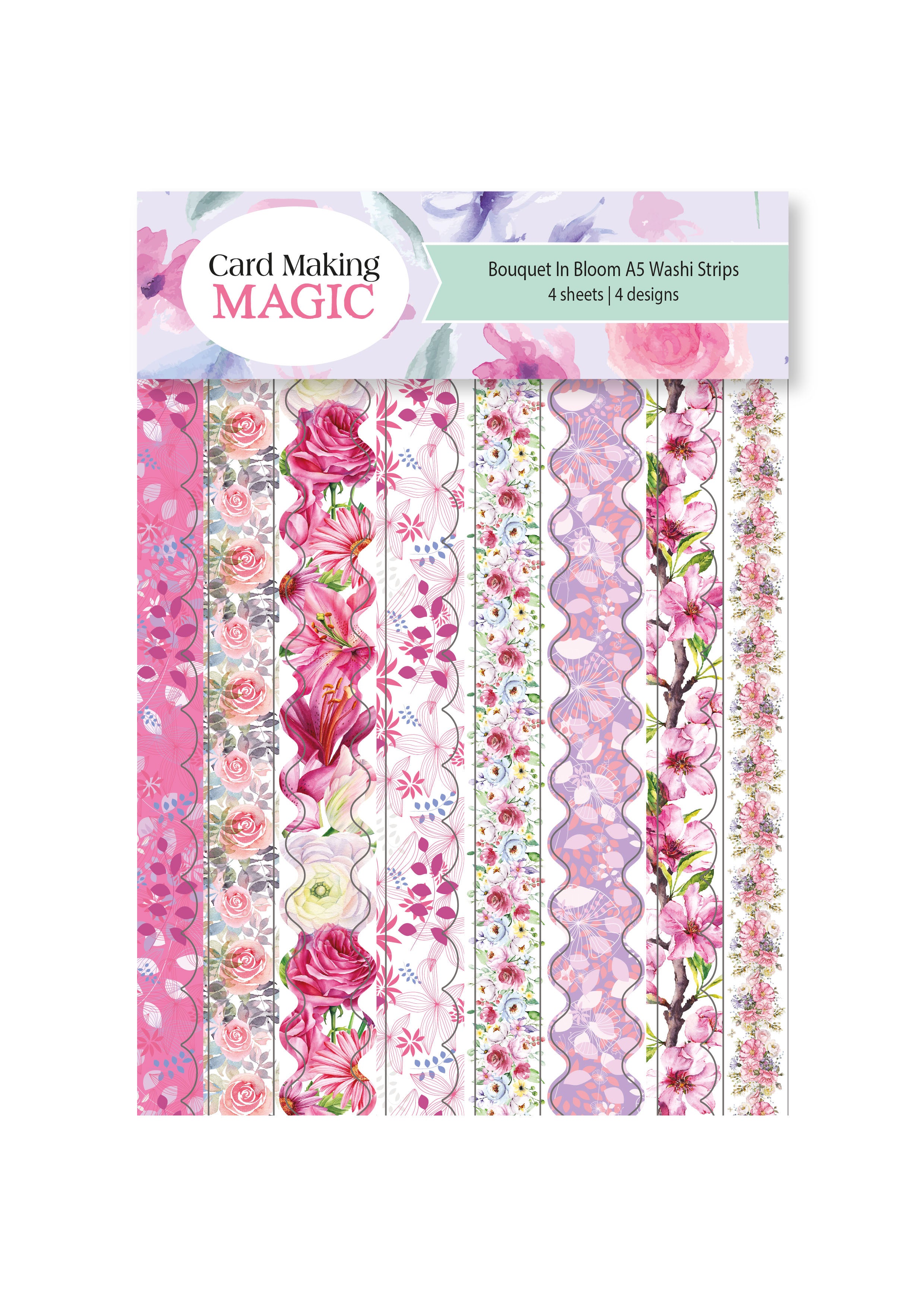 Card Making Magic A5 Washi Sheets Bouquet In Bloom Florals | 4 Sheets