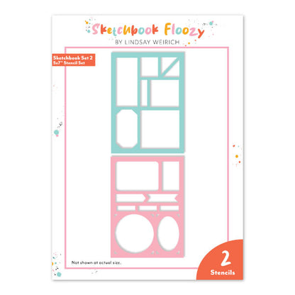 Frugal Crafter Stencil and Mask Set Sketchbook Floozy Set 2 | 5in x 7in