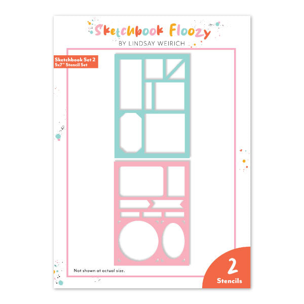 Frugal Crafter Stencil and Mask Set Sketchbook Floozy Set 2 | 5in x 7in