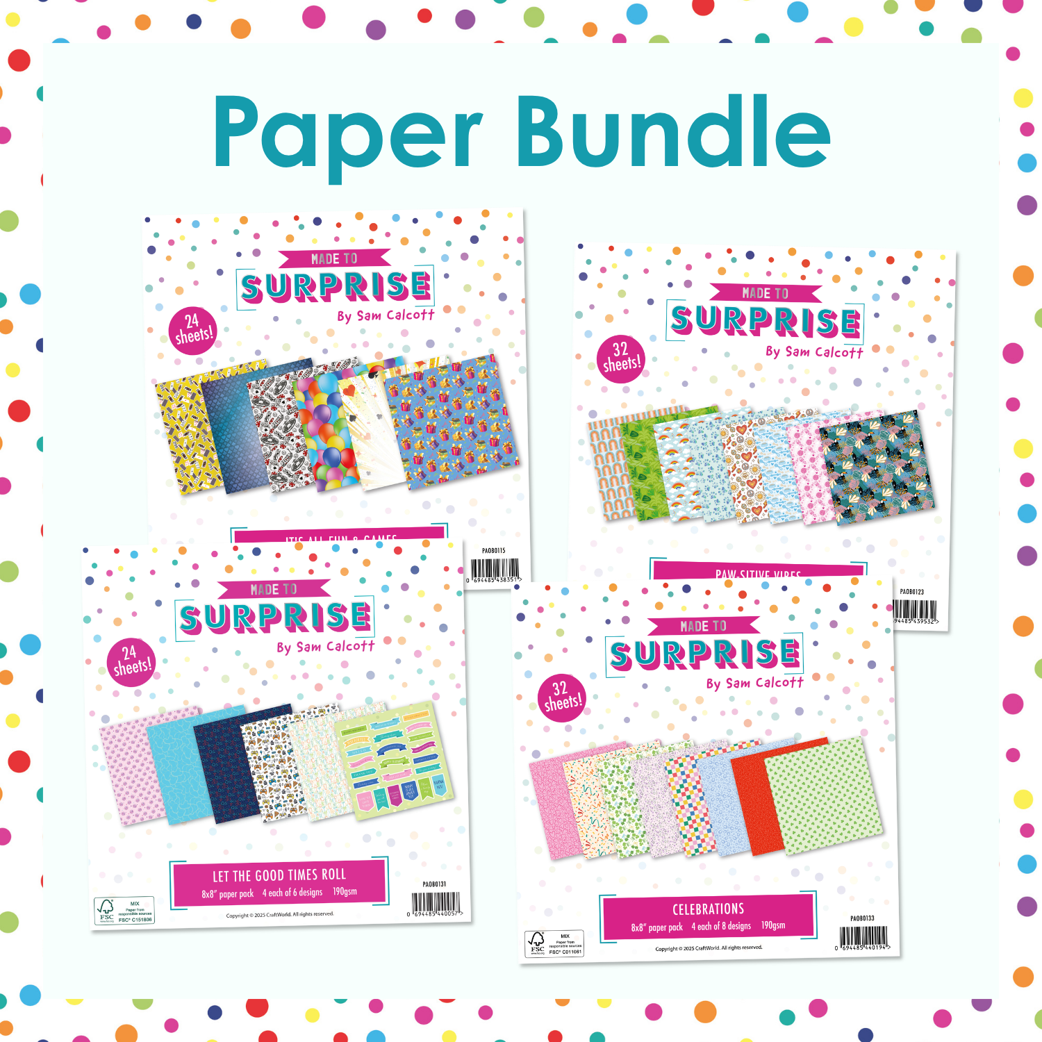 Made To Surprise | 6th Birthday Paper Pad Bundle