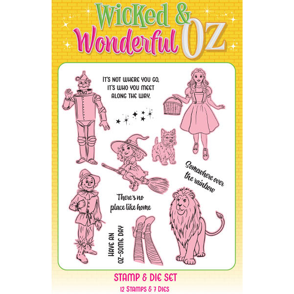 Wizard of Oz Die and A5 Stamp Set Follow The Yellow Brick Road | Wicked & Wonderful Oz