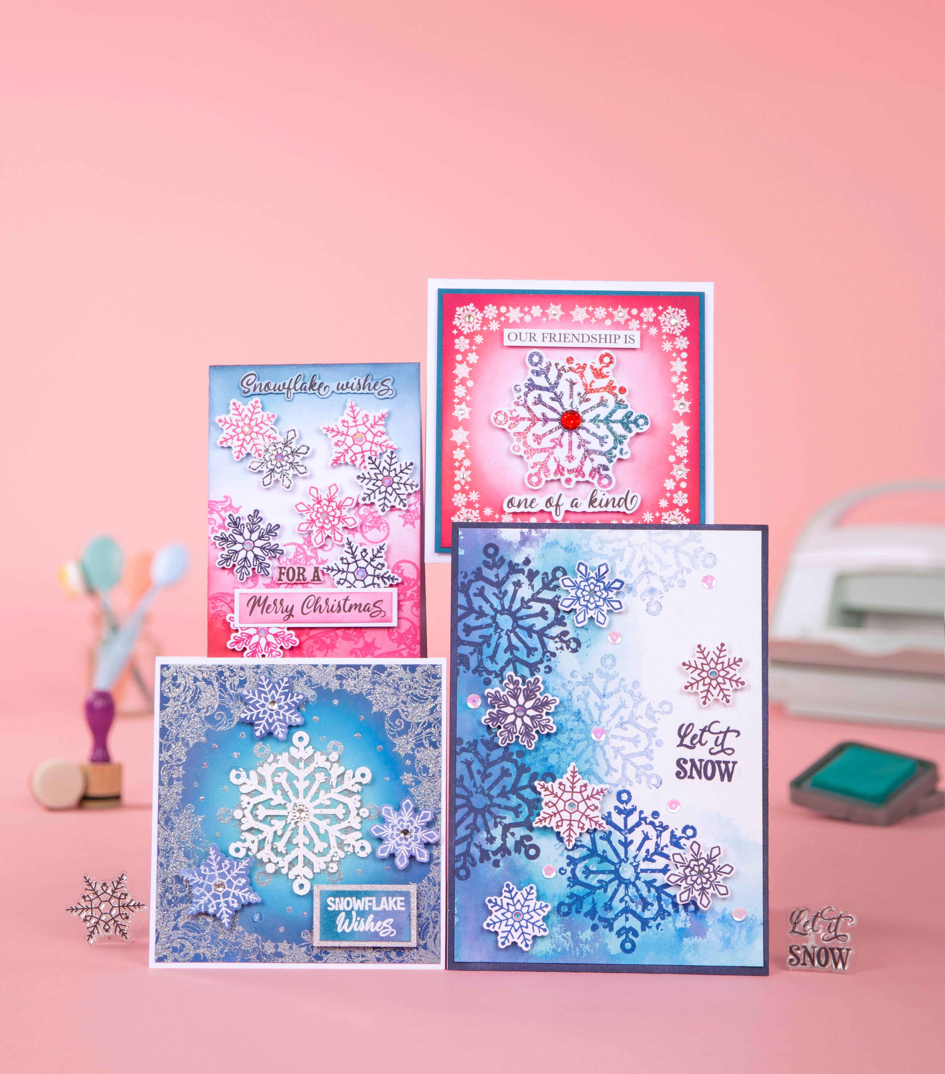 Simply Cards & Papercraft 251 Digital Downloads - PinkFresh Studio Festive papers & toppers