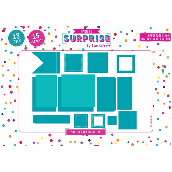 Made To Surprise Die Set 6in x 6in Effortless Shutter Card Set of 13 | Shutter Card Collection