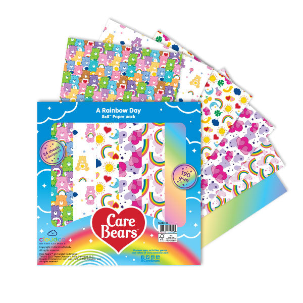 Care Bears 8 x 8 Paper Pack A Rainbow Day | Rainbows & Clouds