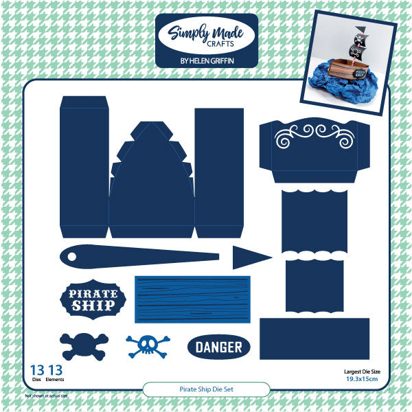 Simply Made Crafts 3D Die Set Fairground Attraction Pirate Ship | Set of 13