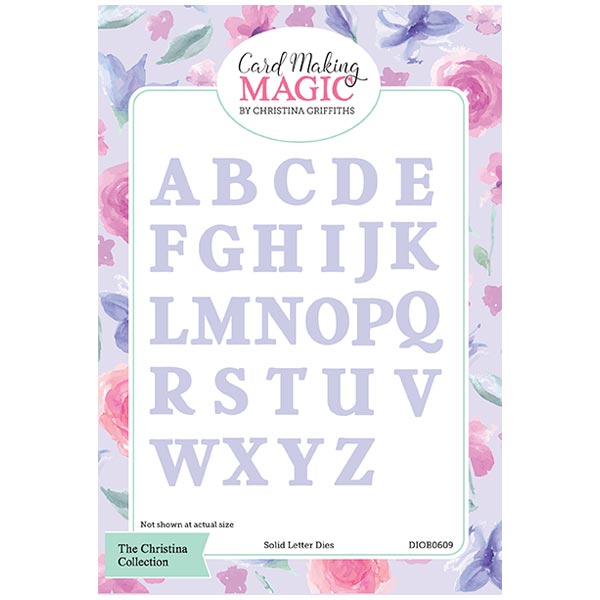Card Making Magic Die Set Solid Alphabet Letter by Christina Griffiths