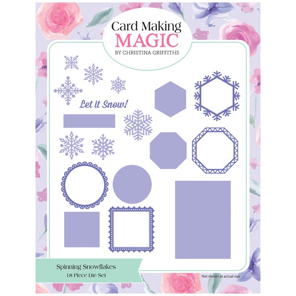 Card Making Magic 5in x 7in Card Die Set Spinning Snowflakes Set of 18 Simply Snowflakes Collection