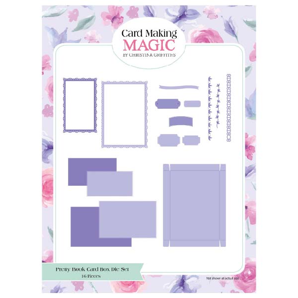 Card Making Magic Die Set Pretty Book Card Box Set of 16 | Pretty Books Collection
