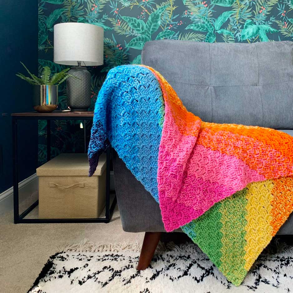 Bright Rainbow Blanket (Digital download)