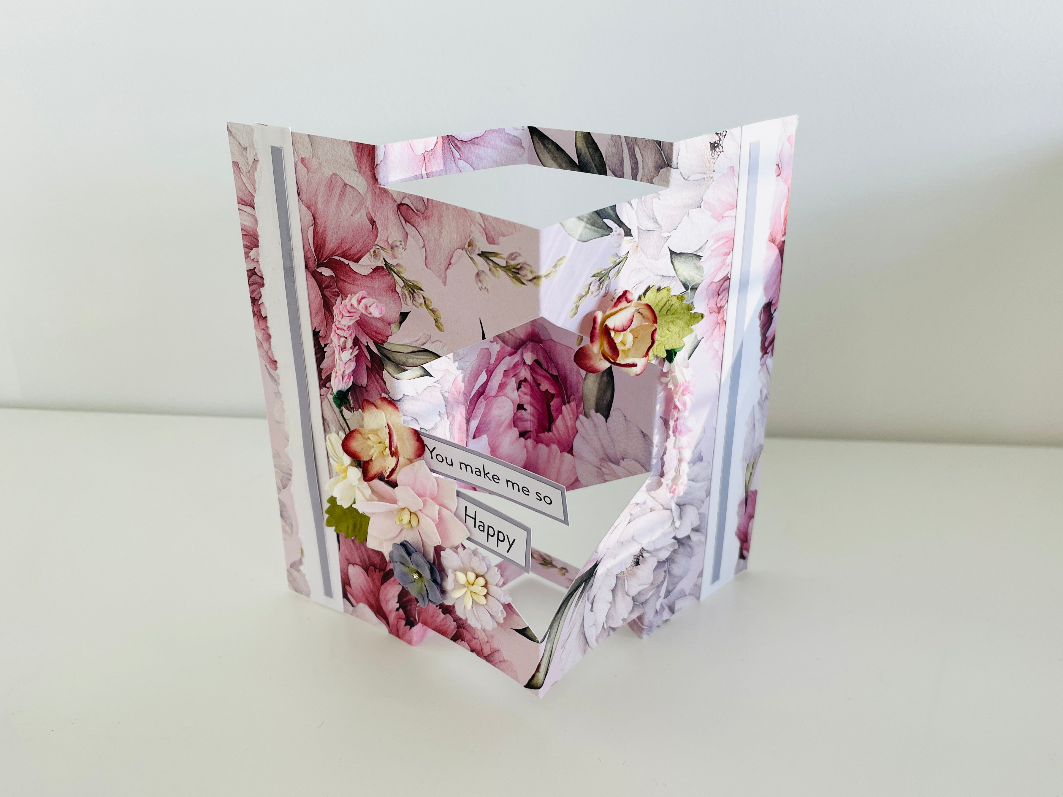 Recessed flip fold card template (Digital download)