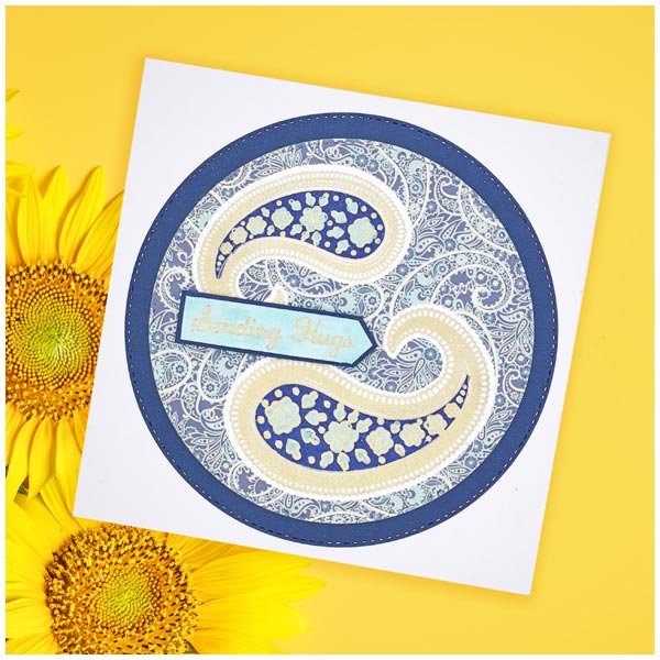 Card Making Magic Clear Stamp and Outline Die Set Paisley Dreams Traditional Pattern | Set of 26