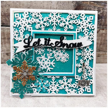 Card Making Magic 5in x 7in Card Die Set Spinning Snowflakes Set of 18 Simply Snowflakes Collection