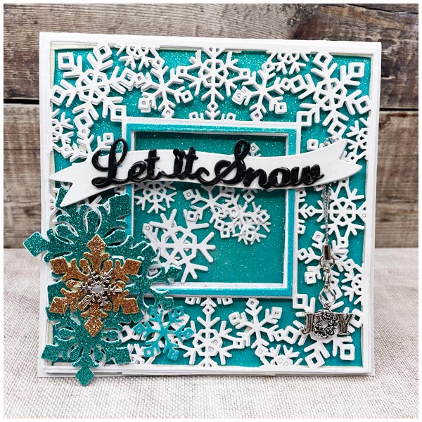 Card Making Magic 5in x 7in Card Die Set Spinning Snowflakes Set of 18 Simply Snowflakes Collection