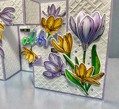 Made to Surprise A5 Stamp and Die Large Crocuses | Bloomin' Wonderful