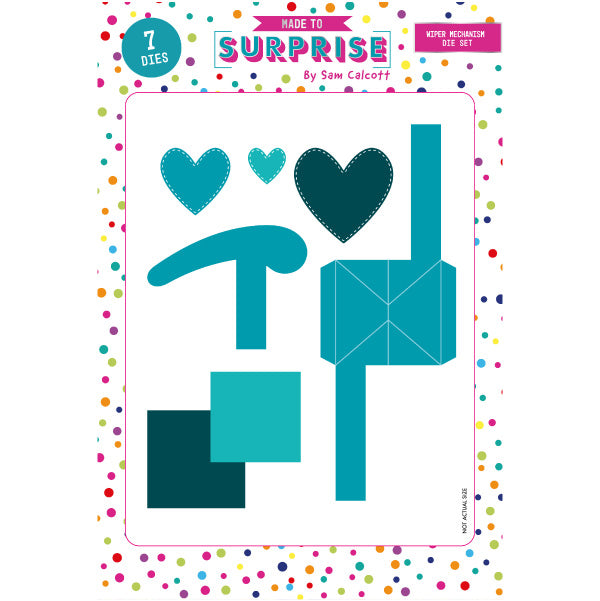 Made To Surprise Die Set Wiper Mechanism Set of 7 | Pop-Up Wiper Book Card Collection