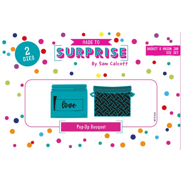 Made To Surprise Die Set 5in x 7in Basket & Mason Jar Set of 2 | Pop-Up Bouquet Collection