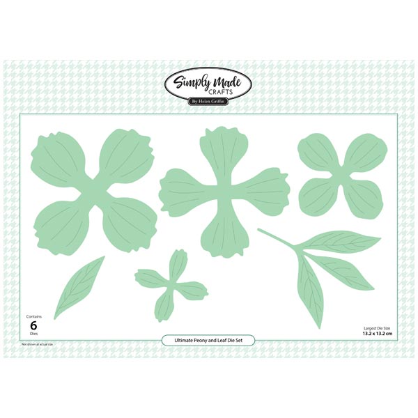 Simply Made Crafts Die Set Ultimate Peony and Leaf Set of 6 | Botanical Collection