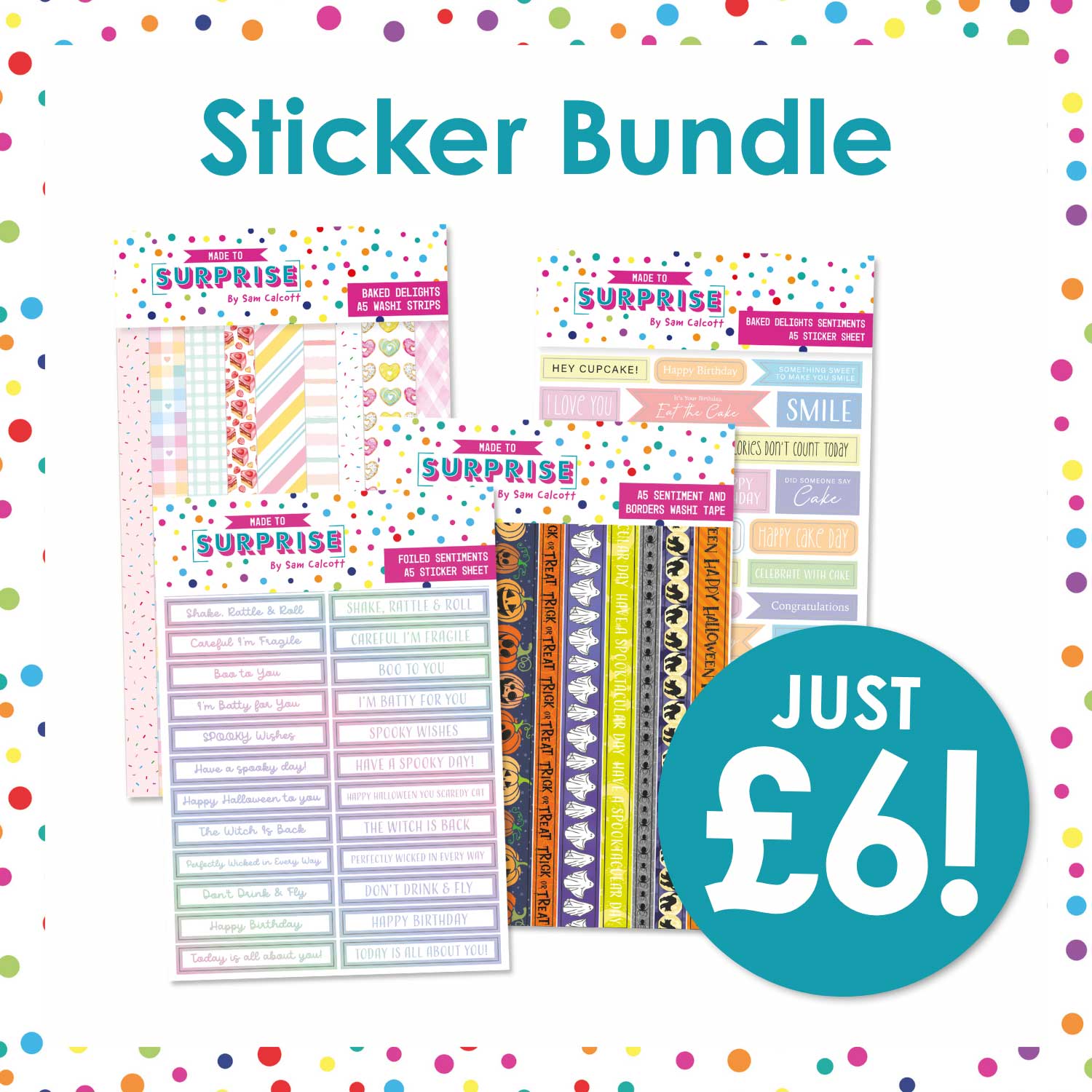 Made To Surprise | 6th Birthday Sticker Bundle