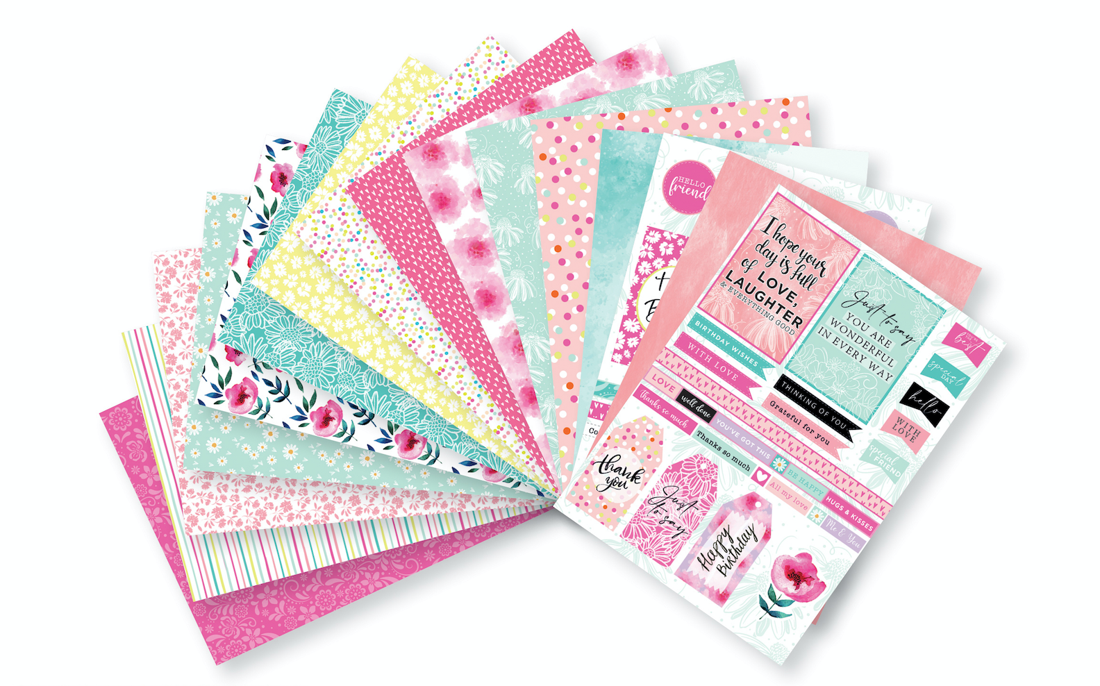 Craft Essentials Series 146 Digital Downloads - Summer Daisy Paper Pack