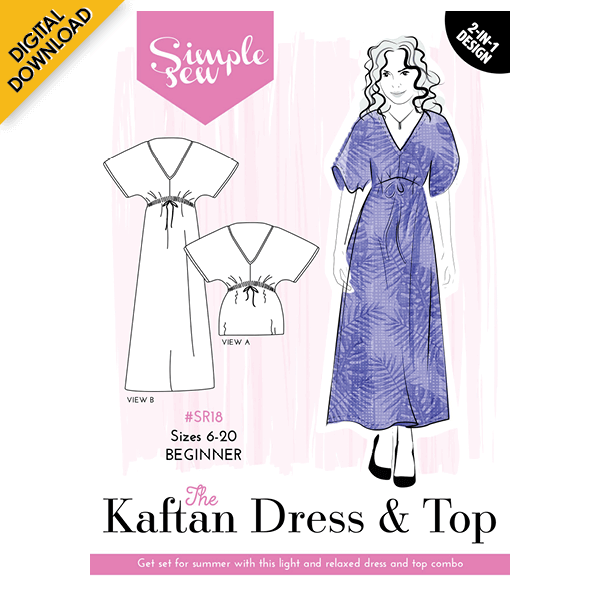 Digital Download | Simple Sew Kaftan Dress and Top Sewing Pattern