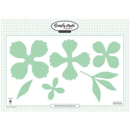Simply Made Crafts Die Set Ultimate Peony and Leaf Set of 6 | Botanical Collection