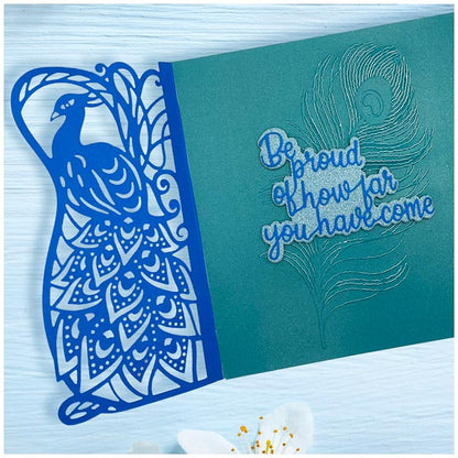 Card Making Magic Embossing Folder Just Peacocks Perfect Peacock Feather | 5in x 7in