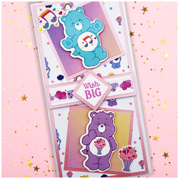 Care Bears Die and A5 Stamp Set Positive Vibes | Rainbows & Clouds