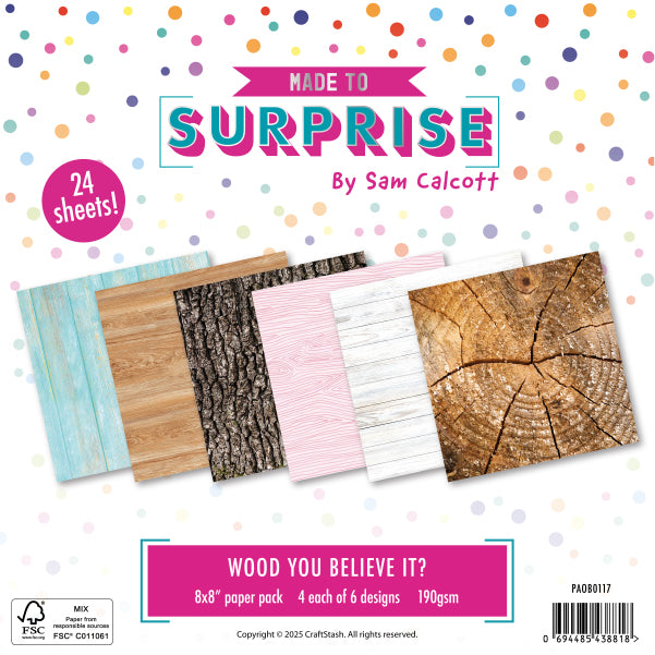 Made to Surprise 8'' x 8'' Paper Pack Wood You Believe It? | Going Against The Grain