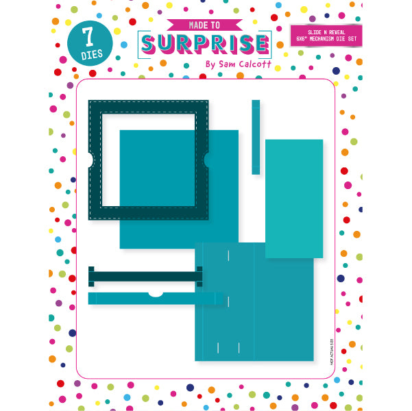 Made To Surprise 6in x 6in Mechanism Die Set Slide N Reveal | Set of 7