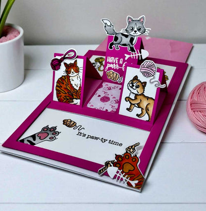 Made to Surprise A5 Stamp and Die Set Paw-sitively Cute | Glide & Slide