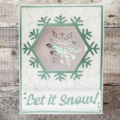 Card Making Magic 5in x 7in Card Die Set Spinning Snowflakes Set of 18 Simply Snowflakes Collection
