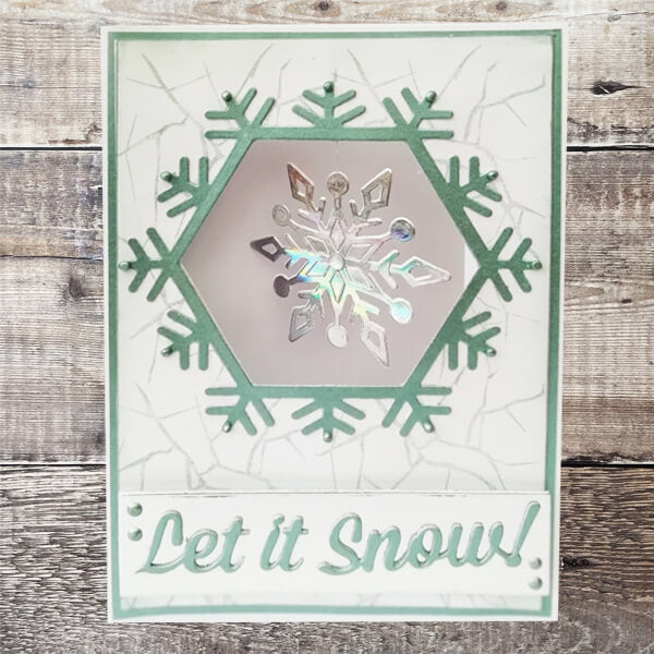 Card Making Magic 5in x 7in Card Die Set Spinning Snowflakes Set of 18 Simply Snowflakes Collection