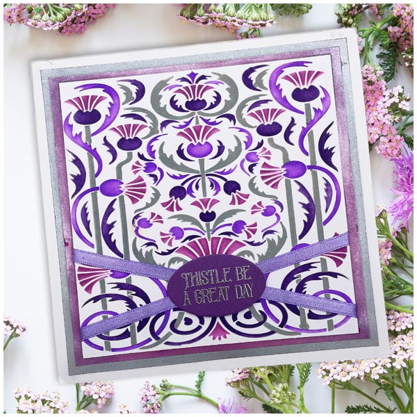 Card Making Magic Layering Stencil Set Thistle Do! Thistle Cheer You Up | 6in x 6in