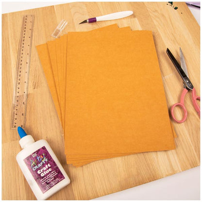 Simply Made Crafts A4 Fabric Paper Kraft Finish | Pack of 6