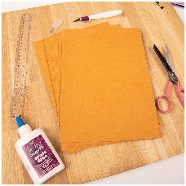 Simply Made Crafts A4 Fabric Paper Kraft Finish | Pack of 6